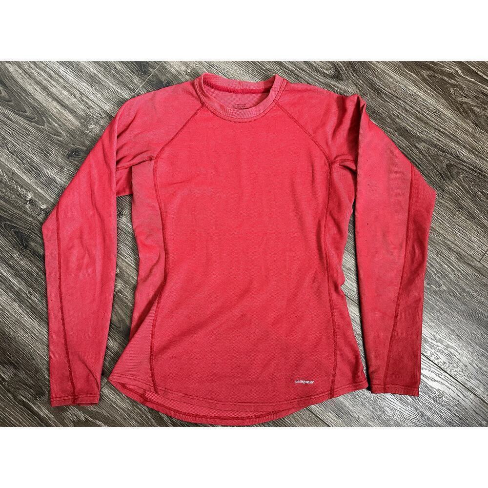 Patagonia Capilene Long Sleeve Performance Baselayer Red Shirt size medium